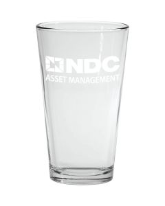 16 oz. Deep Etched Pint Glass NDC Logo