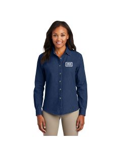 Port & Company - Ladies Long Sleeve Denim Shirt