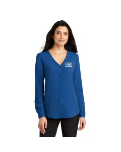 Port Authority - Ladies Long Sleeve Button-Front Blouse